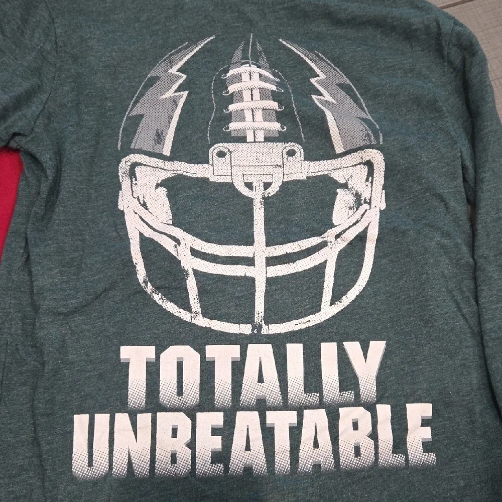 The Children's Place Red and Green Football Graphic Long Sleeve Tees